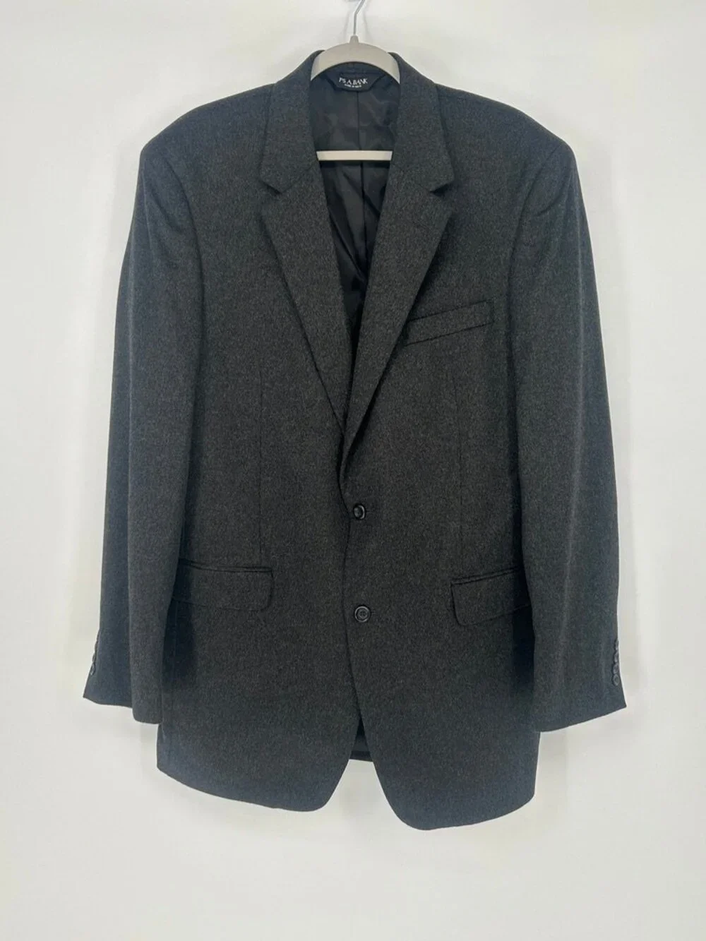 Jos. A. Bank 100% Cashmere Blazer 44XL Charcoal Gray Classic Luxury Capsule